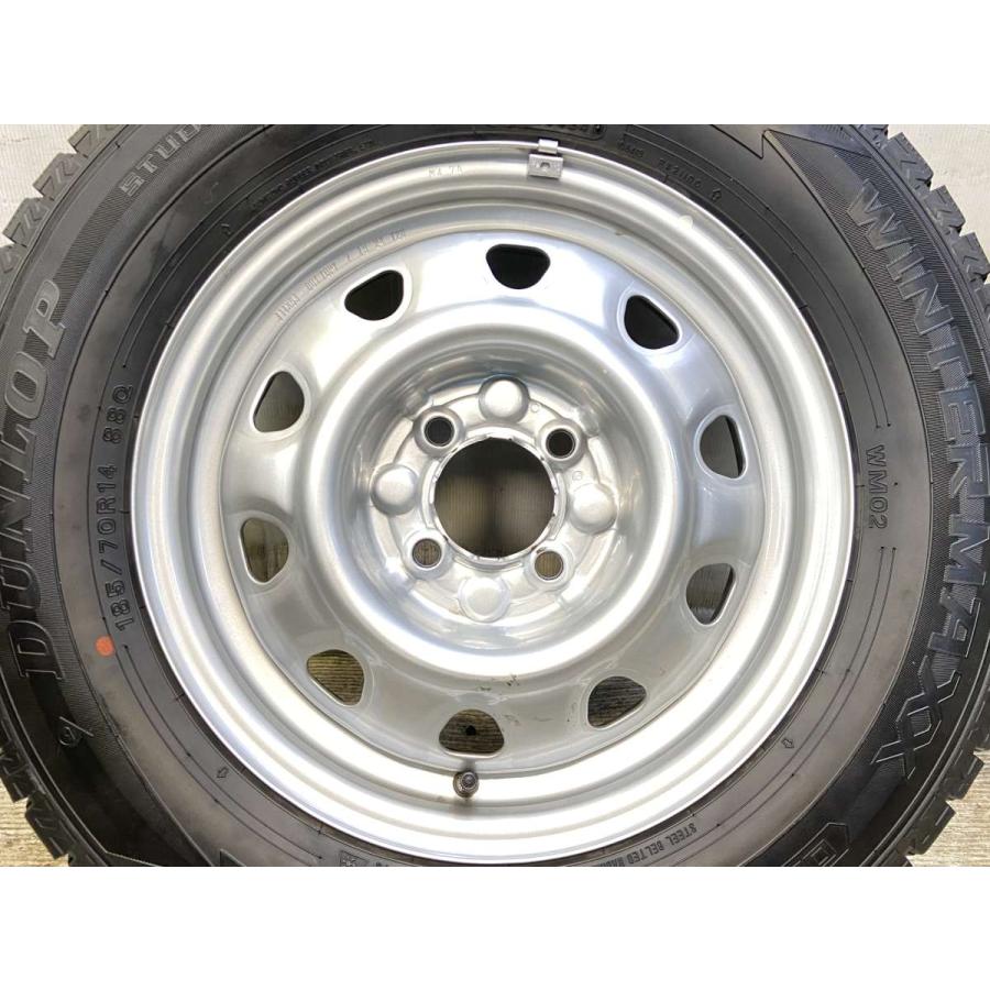 中古タイヤ スタッドレスタイヤ ホイールセット 4本セット 185/70R14  　 TOPY M47A 14x5.0  100-4穴 ダンロップ ウィンターマックス WM02_3