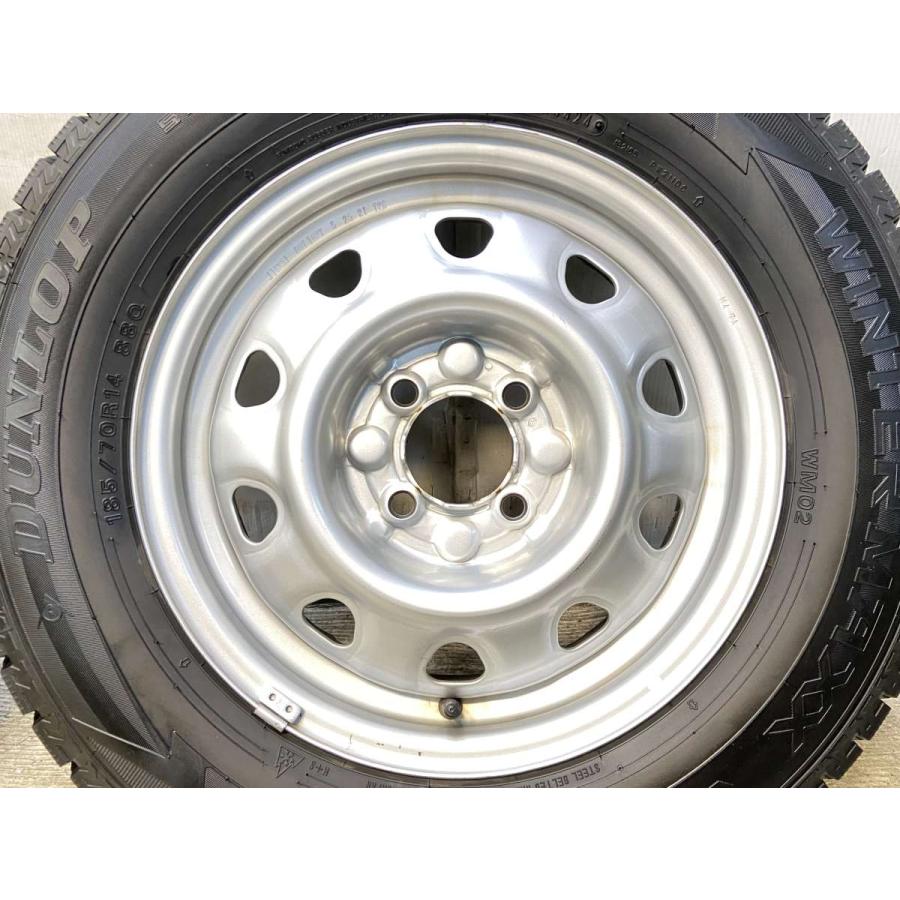 中古タイヤ スタッドレスタイヤ ホイールセット 4本セット 185/70R14  　 TOPY M47A 14x5.0  100-4穴 ダンロップ ウィンターマックス WM02_4