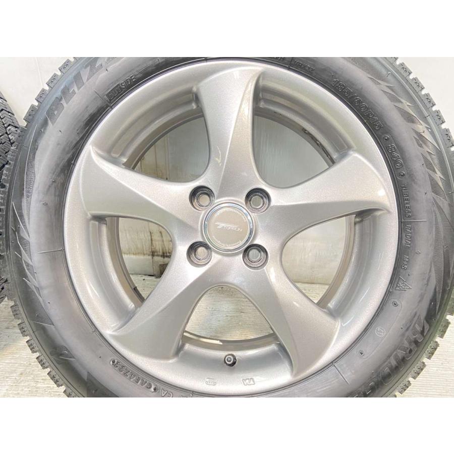 中古タイヤ スタッドレスタイヤ ホイールセット 4本セット 185/60R15  　 TOPRUN 15x5.5 42 100-4穴 ブリヂストン ブリザック VRX2｜aingshop｜06