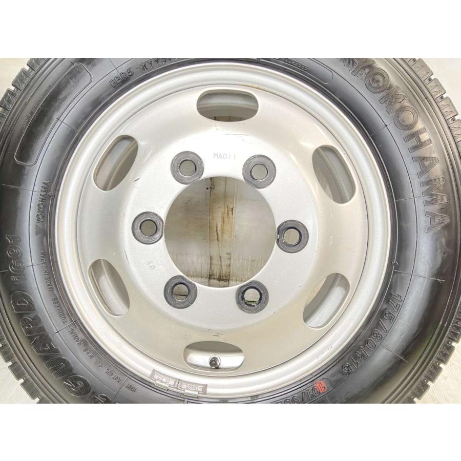 中古タイヤ スタッドレスタイヤ ホイールセット 6本セット 175/80R15 8PR101/99 L 日産純正  15x5.5  170ｍｍ-6穴 ヨコハマ アイスガード iG91｜aingshop｜05