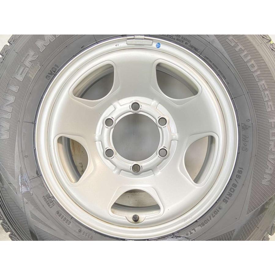 中古タイヤ スタッドレスタイヤ ホイールセット 4本セット 195/80R15 107/105 LT 　  15x6.0  139.7-6穴 ダンロップ ウィンターマックス SV01｜aingshop｜06