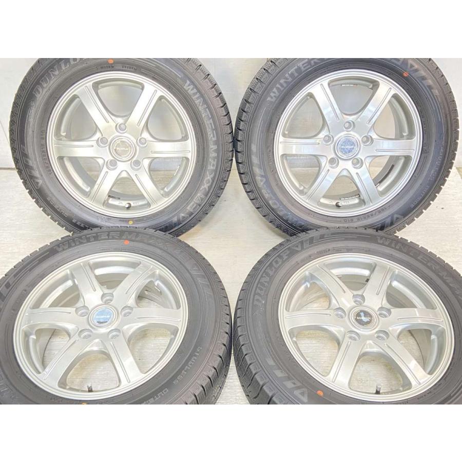 ◆◆SOLD OUT！◆◆　バリ山スタッドレス195/65R15とアルミホイールセット☆ダンロップ DUNLOP（ダンロップ） 中古タイヤ スタッドレスタイヤ ホイールセット