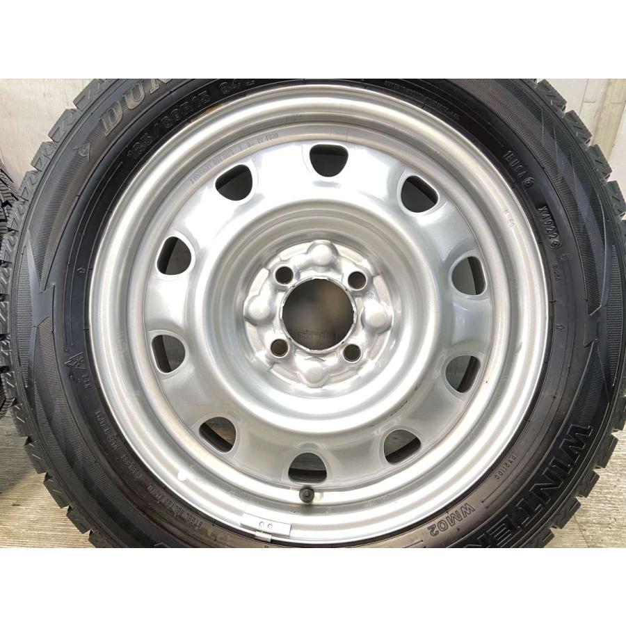 中古タイヤ スタッドレスタイヤ ホイールセット 4本セット 185/60R15    TOPY M60 15x5.5  100-4穴 ダンロップ ウィンターマックス WM02の画像
