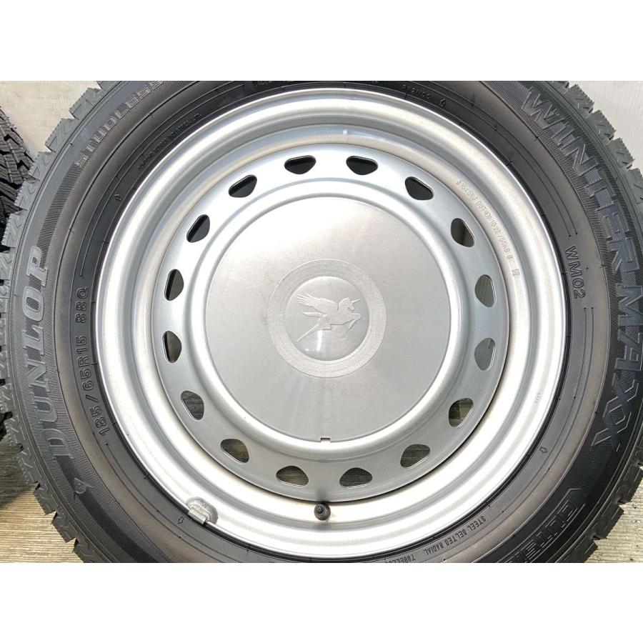 中古タイヤ スタッドレスタイヤ ホイールセット 4本セット 185/65R15  　 キャロウィン S7 15x5.5  100/114.3-4穴 ダンロップ ウィンターマックス WM02_3
