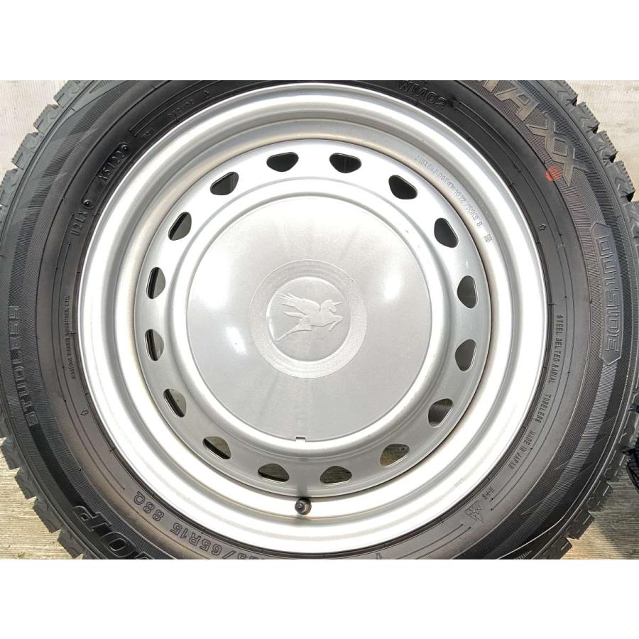 中古タイヤ スタッドレスタイヤ ホイールセット 4本セット 185/65R15  　 キャロウィン S7 15x5.5  100/114.3-4穴 ダンロップ ウィンターマックス WM02_4