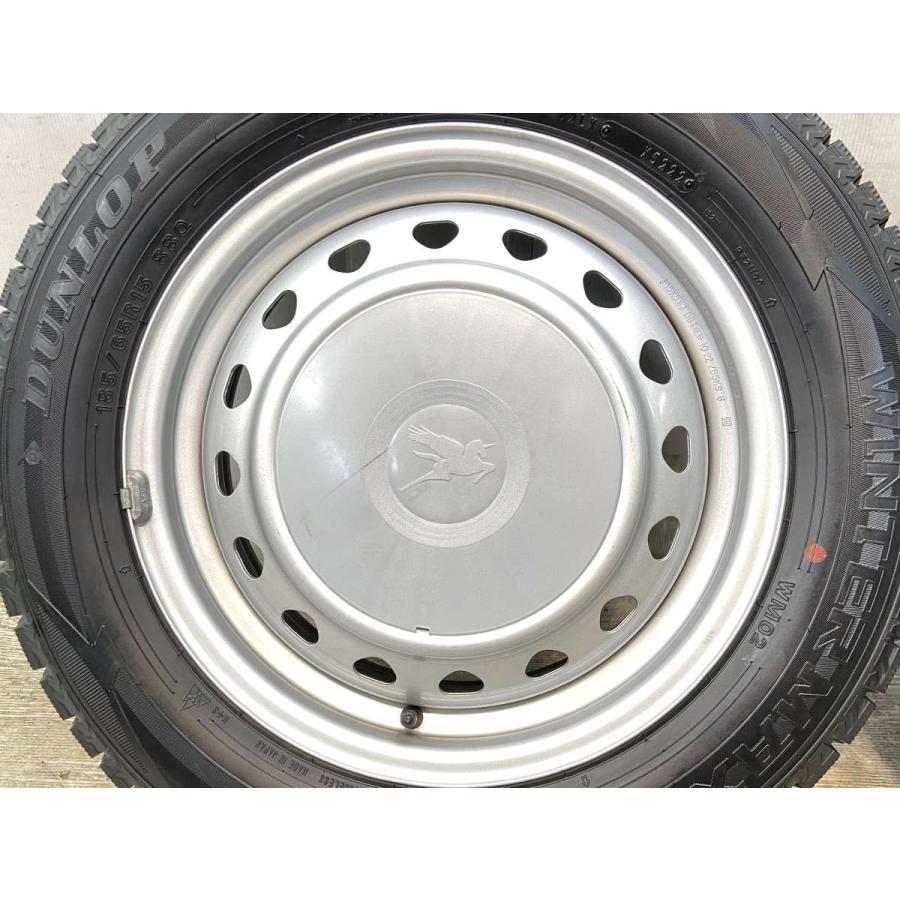 中古タイヤ スタッドレスタイヤ ホイールセット 4本セット 185/65R15  　 キャロウィン S7 15x5.5  100/114.3-4穴 ダンロップ ウィンターマックス WM02_5