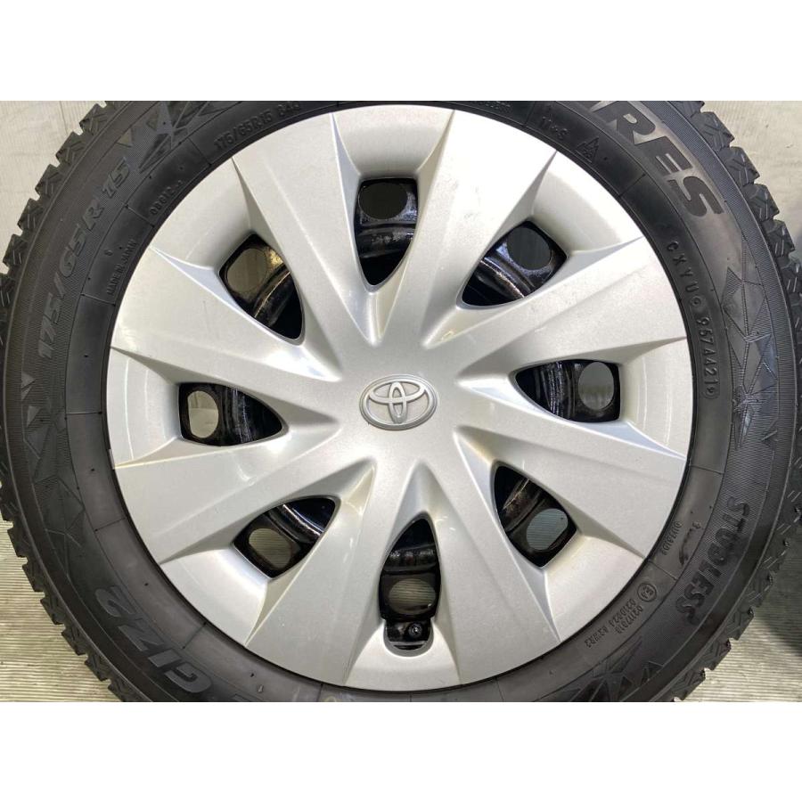 中古タイヤ スタッドレスタイヤ ホイールセット 4本セット 175/65R15  トヨタ純正 WM 15x5.0 39 100-4穴 トーヨータイヤ オブザーブ GIZ2の画像