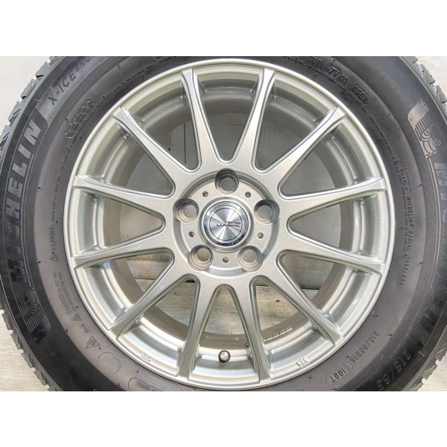 中古タイヤ スタッドレスタイヤ ホイールセット 4本セット 215/65R16  　 RAVRION LUMIERE 16x6.5 38 114.3-5穴 ミシュラン X-ICEスノー｜aingshop｜06