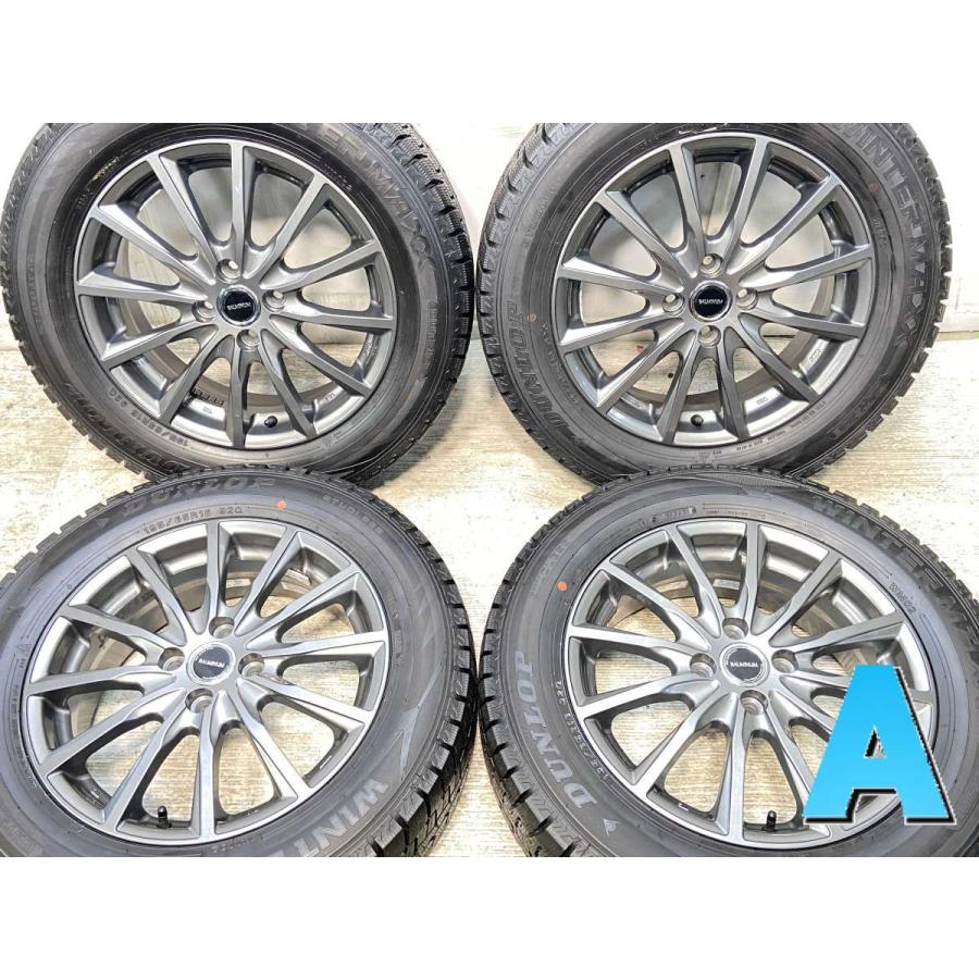 DUNLOP 195/65R16 スタッドレスタイヤとホイールセット DUNLOP 中古タイヤ スタッドレスタイヤ ホイールセット 4本セット 195