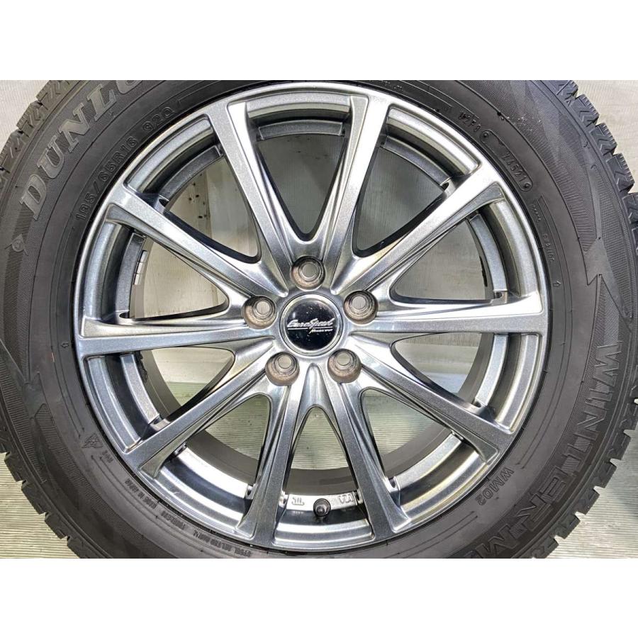 ◇中古バリ溝ダンロップ195/65R16スタッドレスセット　ライズハイブリッド DUNLOP（ダンロップ） 中古タイヤ スタッドレスタイヤ ホイールセット
