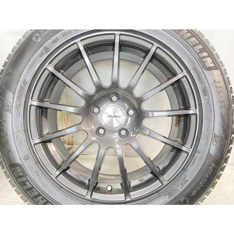 中古タイヤ スタッドレスタイヤ ホイールセット 4本セット 235/55R17  　 IRVINE 17x7.5 47 112-5穴 ミシュラン X-ICE XI3プラス｜aingshop｜04