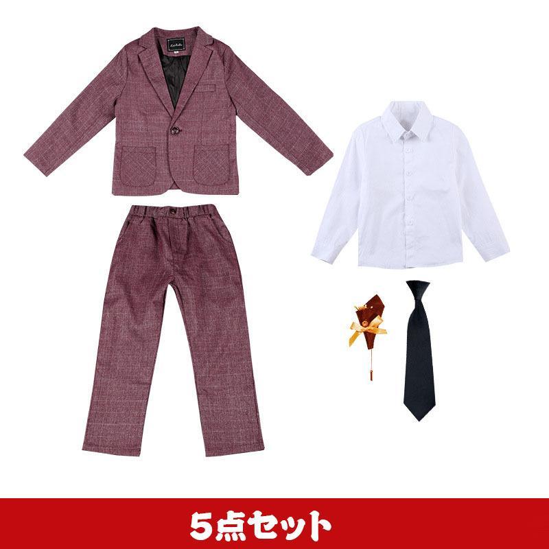美品BROOKS BROTERS キッズフォーマル5点セット120cm おまけ付 一部即納！子供 スーツ フォーマルスーツ 男児 お揃い 卒業式 入学式