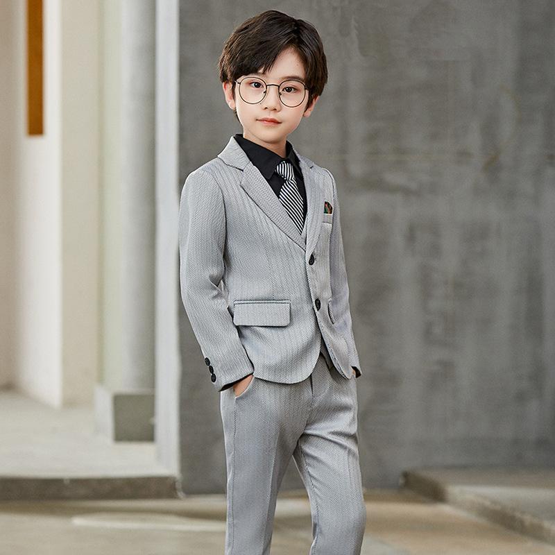 男子スーツ　入学式　卒業式　175〜185 ヘリンボーン柄　チャコールグレー 男の子 スーツ フォーマル 卒業式 小学校 入学式 結婚式 紳士服 5点