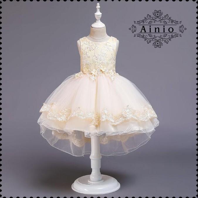 【高級感溢れる刺繍柄】発表会 ドレス  子供ドレス  ジュニアドレス 結婚式 キッズ 女の子ドレス七五三 演奏会 入学式  子供服  110 120 ワンピース 150 160 |  | 02