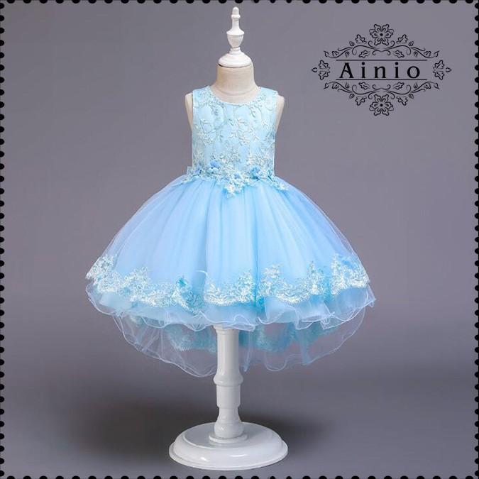 【高級感溢れる刺繍柄】発表会 ドレス  子供ドレス  ジュニアドレス 結婚式 キッズ 女の子ドレス七五三 演奏会 入学式  子供服  110 120 ワンピース 150 160 |  | 03