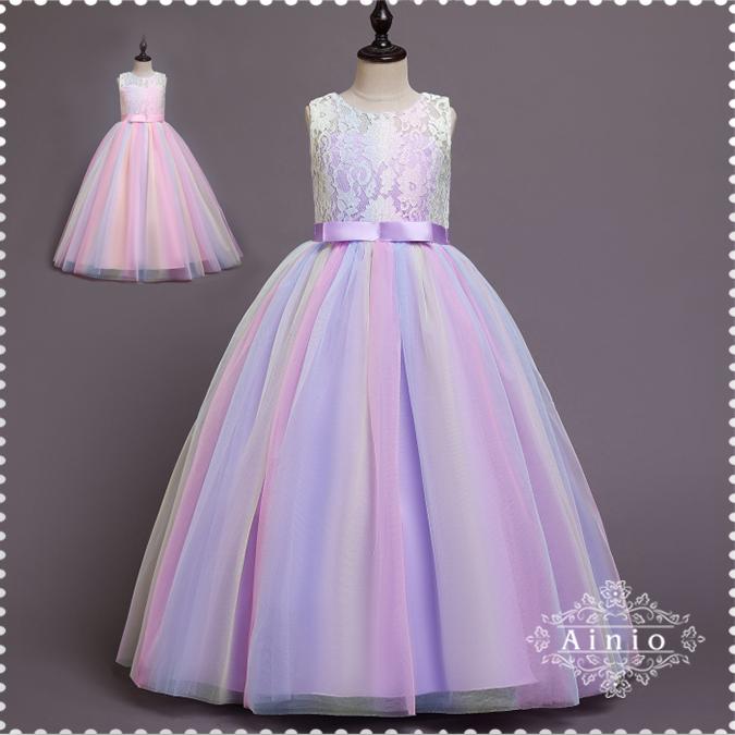 子供ドレス 新品 春夏 ピアノ 発表会 ドレス 女の子ドレス ロング