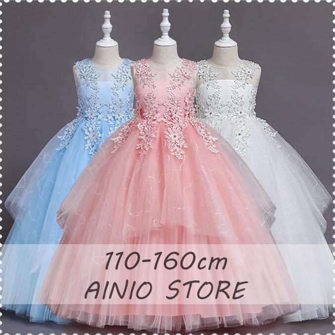 子供ドレス 2025ピアノ 発表会 ドレス 女の子ドレス ロングドレス 演奏