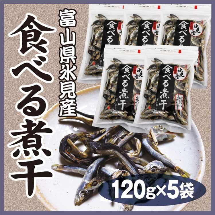 富山 お土産 食べる煮干 120g×5袋 煮干し 氷見産 無添加 おやつ