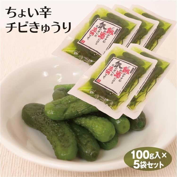 漬物 ちょい辛チビきゅうり 100g×5袋 お漬物 お漬け物 漬け物 少量