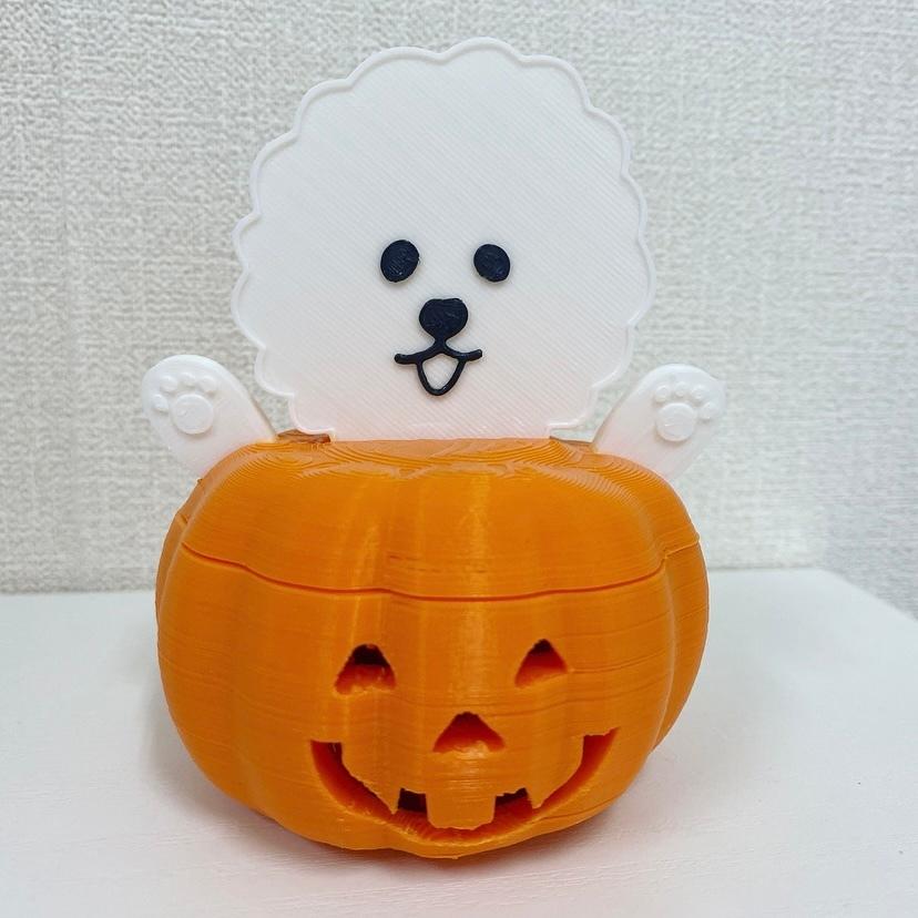 ハロウィン　ビションフリーゼ　キャンディポット　小物入れ |  | 01