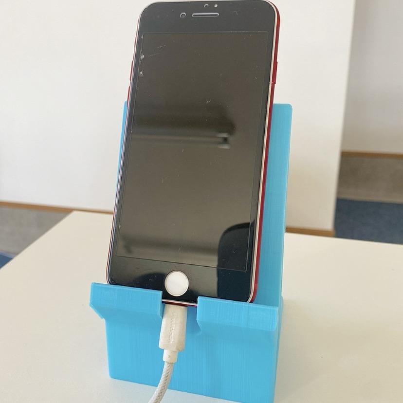 ビションフリーゼ　スマホスタンド　水色 |  | 02