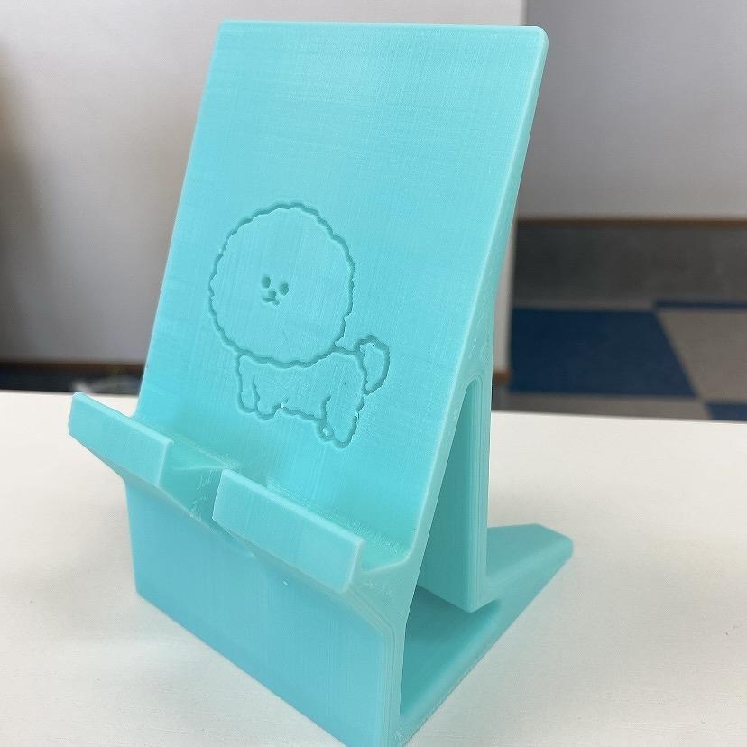 ビションフリーゼ　スマホスタンド　ミントグリーン |  | 01