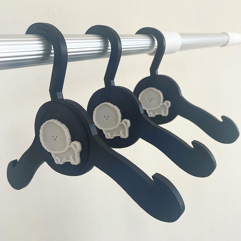 ペット用ハンガー　3本セット　ビションフリーゼ　黒 |  | 02