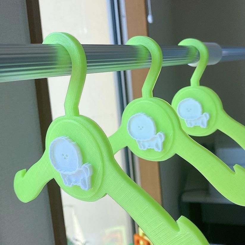 ペット用ハンガー　3本セット　ビションフリーゼ　黄緑色 |  | 02