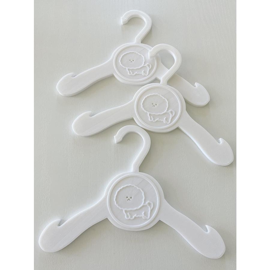 ペット用ハンガー　3本セット　ビションフリーゼ　白 | 