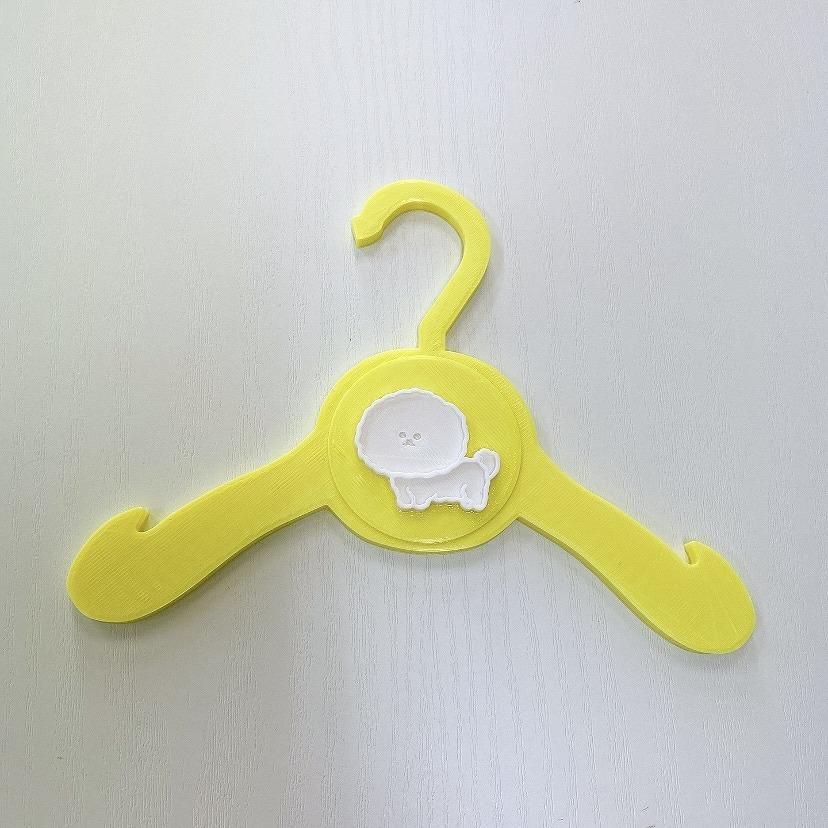 ペット用ハンガー　3本セット　ビションフリーゼ　黄色 |  | 01