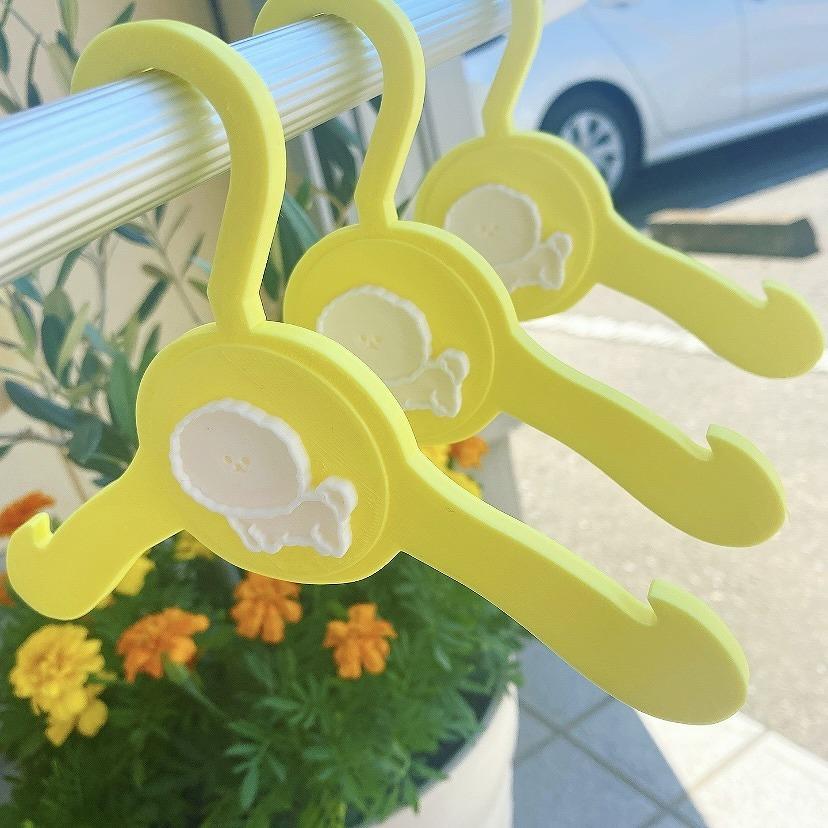 ペット用ハンガー　3本セット　ビションフリーゼ　黄色 |  | 02