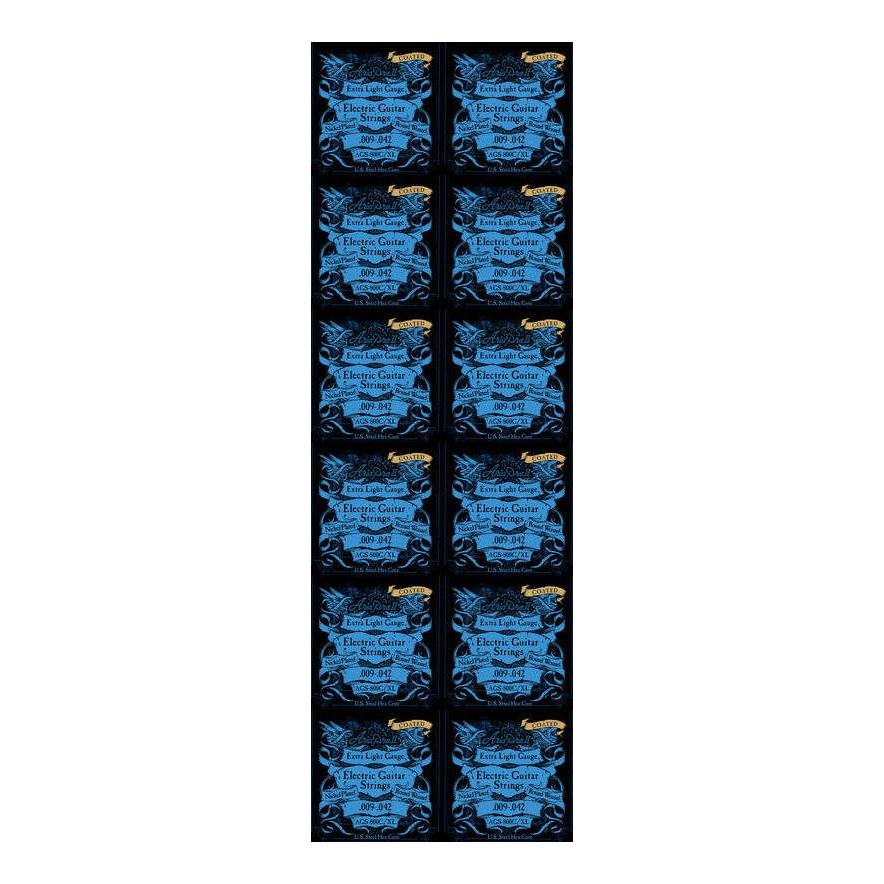 ARIA AGS-800C/XL ×12セット アリア [09-42] エレキギター用 コーティング弦