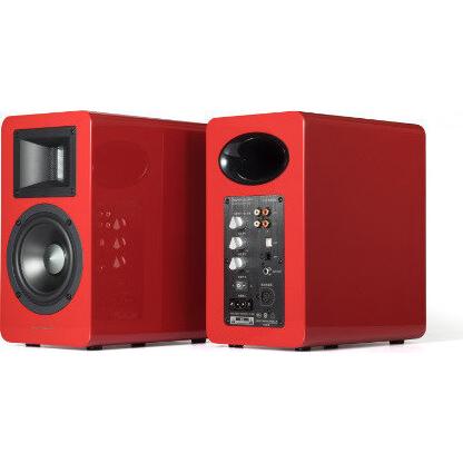 AIRPULSE A100 BT5.0 RED/ペア DAC内蔵 アクティブ スピーカーの画像