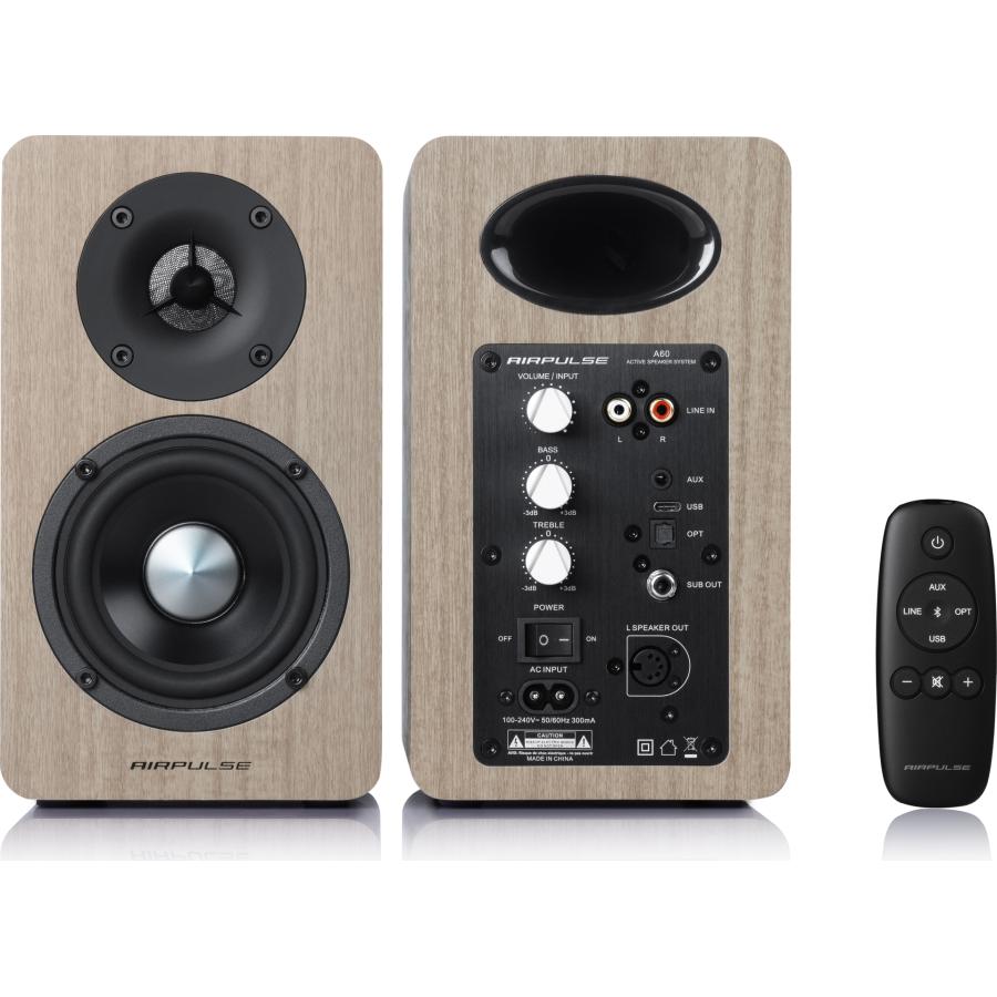 AIRPULSE A60 アクティブスピーカー ほぼ未使用 動作確認済み AIRPULSE A60 ウォルナット ほぼ未使用 動作確認済み アクティブ