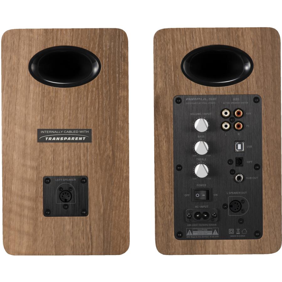 AIRPULSE A80 WALNUT/ペア DAC内蔵 アクティブ スピーカーの画像