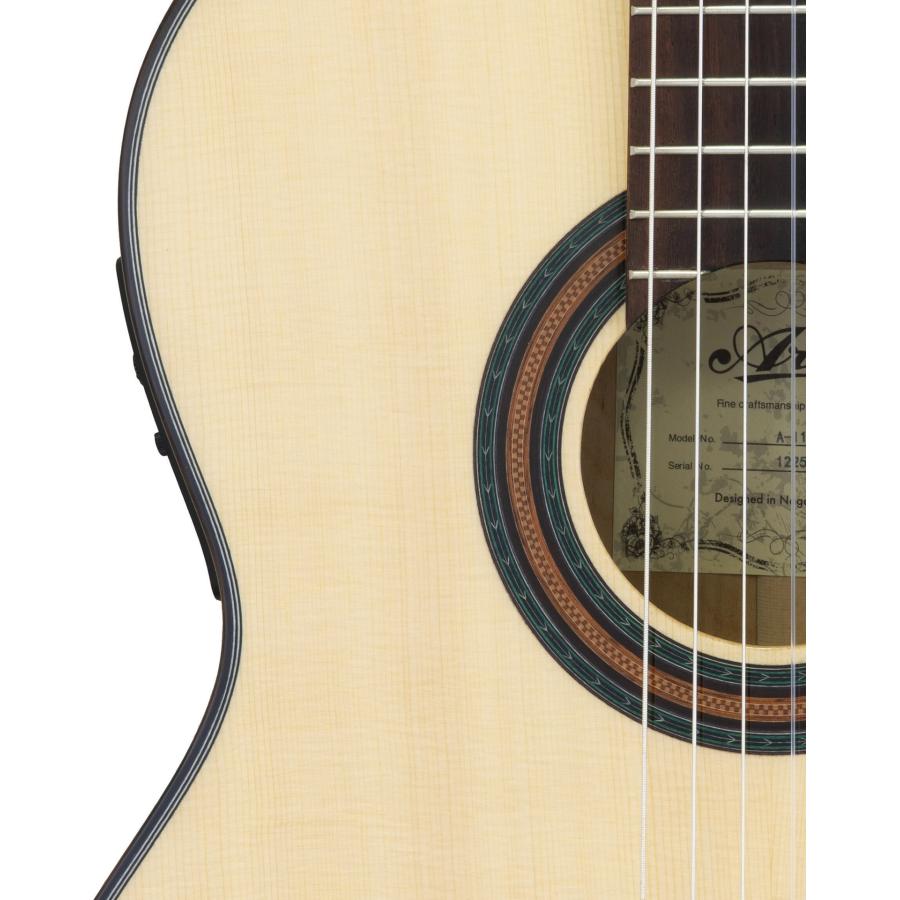 ARIA A-112CWE アリア スプルース単板トップ 薄胴 エレクトリック クラシックギター エレガットの画像