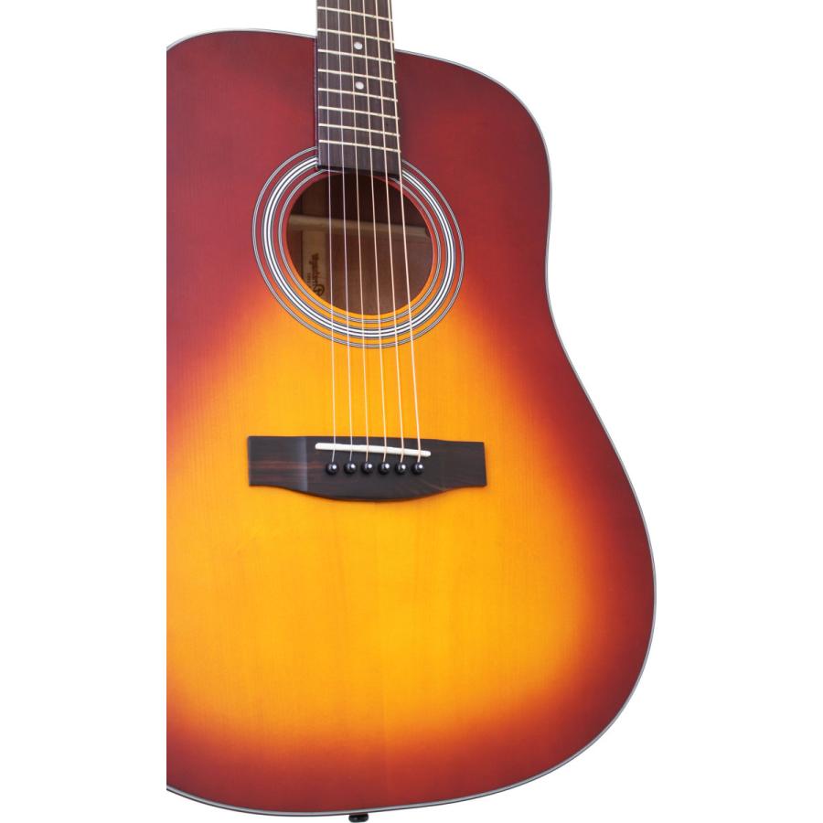 ARIA AD-211 LH TS レフトハンドモデル トップ単板 アコースティックギター 左利き用/ケース付 :aria-ad211lhts