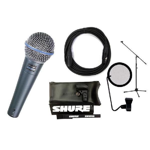 [マイクスタンド+ポップブロッカー+ケーブル付9点セット]SHURE BETA58A ボーカル用/正規品2年保証