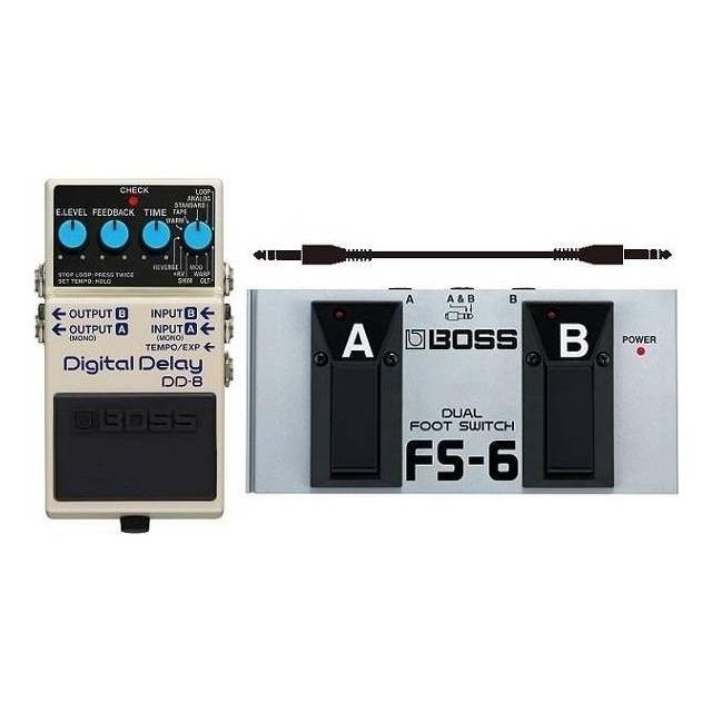 BOSS DD-8(フットスイッチ/FS-6+audio-technica製接続ケーブル付) Digital Delay 多機能ディレイ・ペダル｜aion