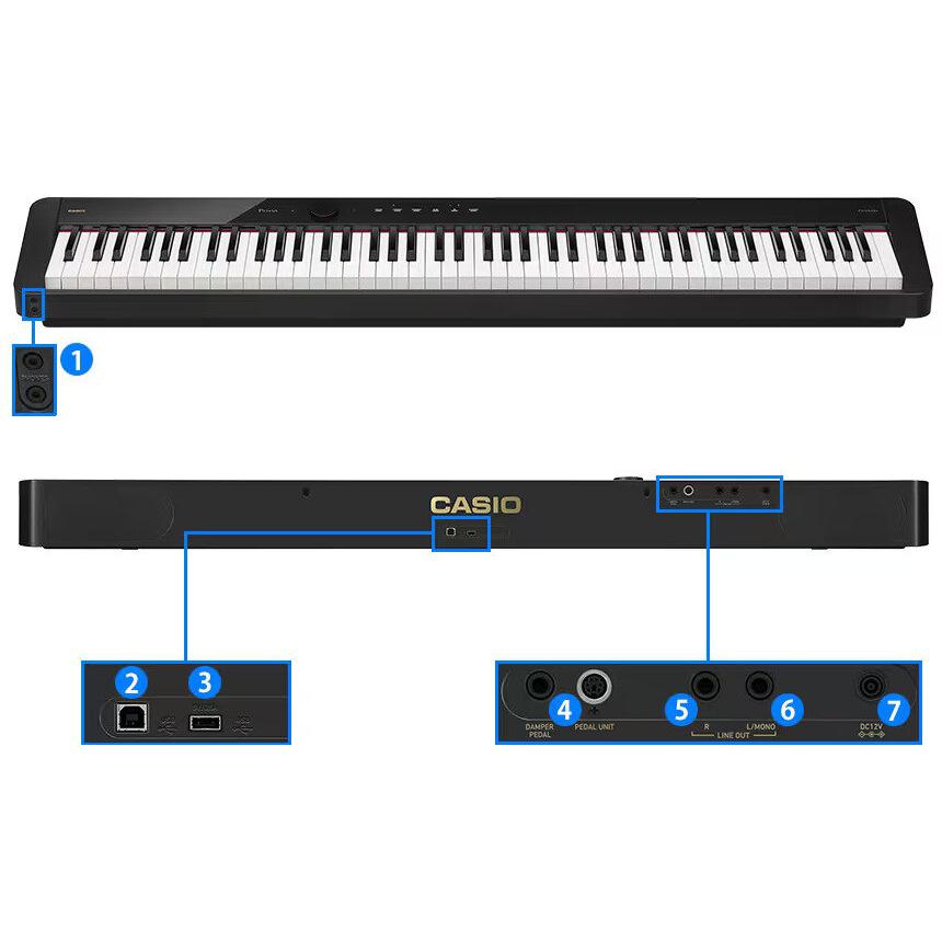 CASIO（カシオ） CASIO PX-S5000BK 本格的な鍵盤タッチとモダンな