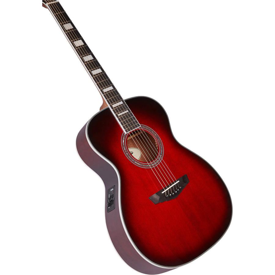 D'Angelico Premier Tammany Trans Black Cherry Burst フォーク タイプ エレアコ_3