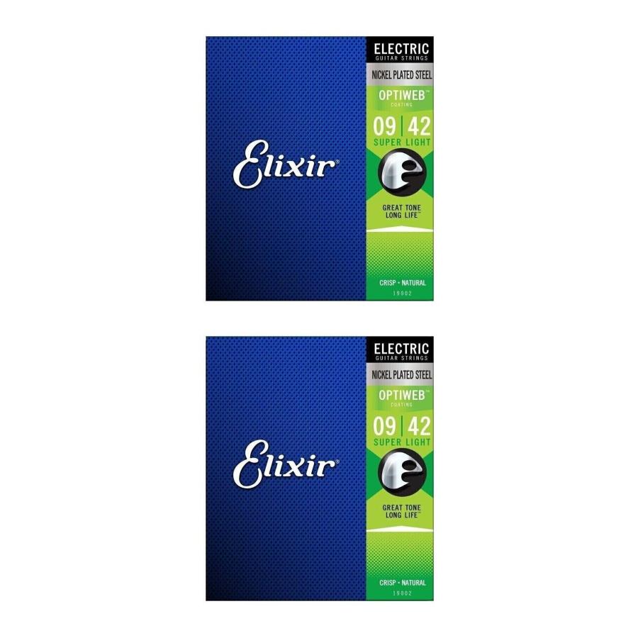 Elixir 19002(2セットパック) ×1 [09-42] OPTIWEB Super Light エレキギター弦/メール便発送・代金引換不可 | Elixir