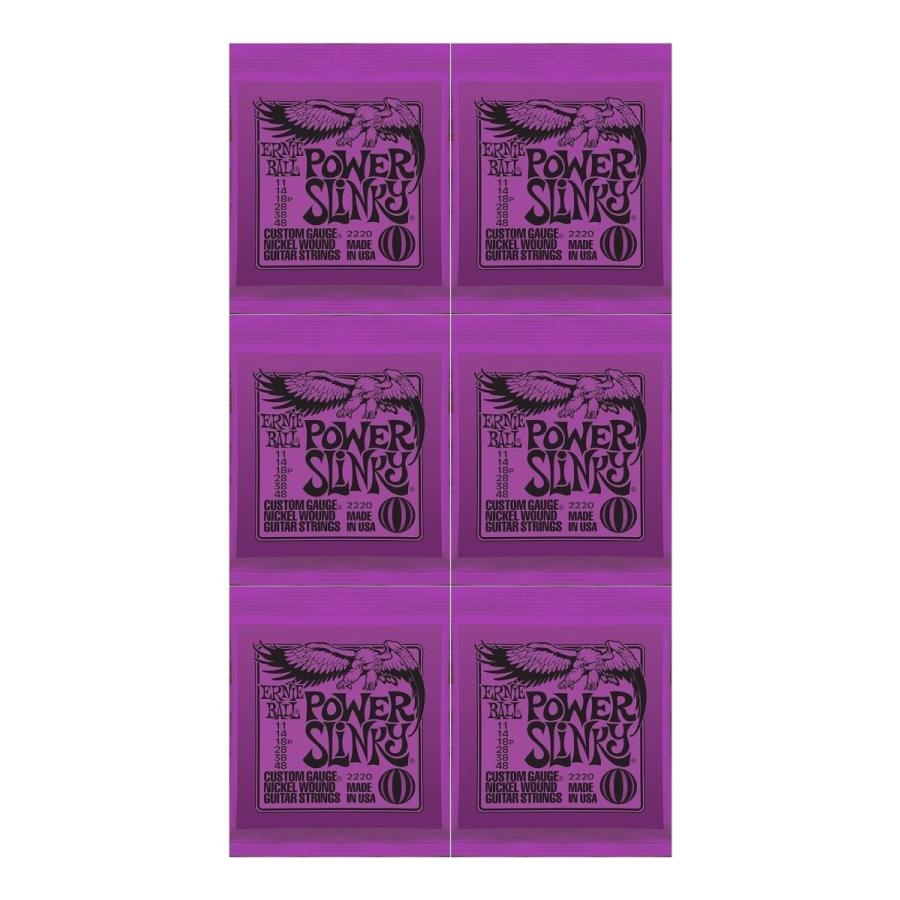 エレキギター弦×6セット]ERNIE BALL 2220×6セット POWER SLINKY