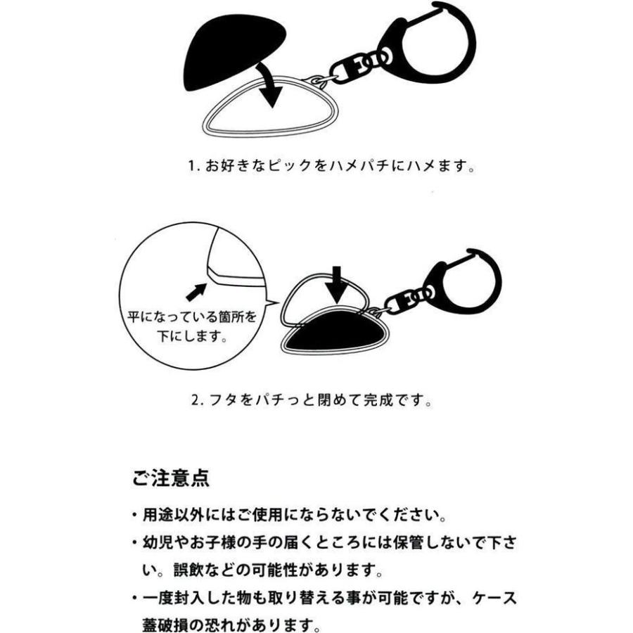 ハメパチ ピック・キーホルダー/ティアドロップ型用/2個セット