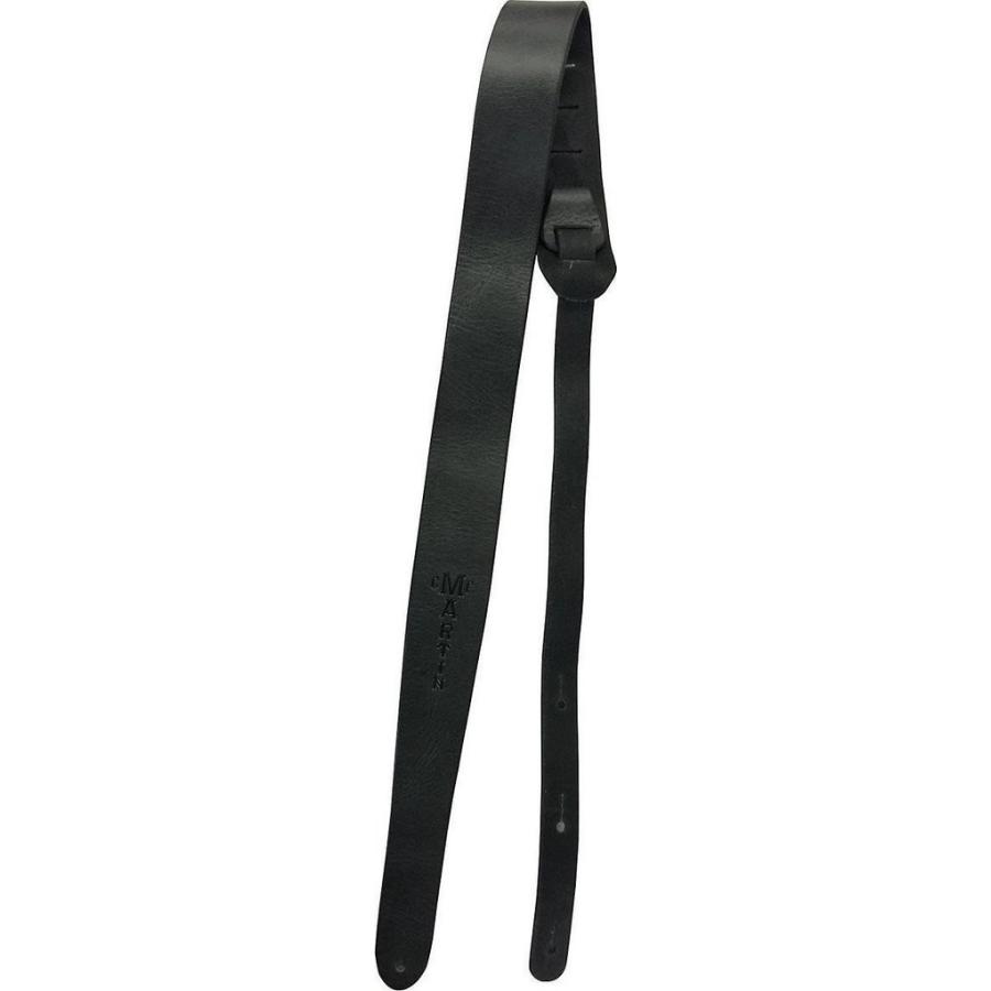 MARTIN - 18A0064 VINTAGE LEATHER STRAP BLACK LEATHER ギターストラップ ストラップ-楽器、器材