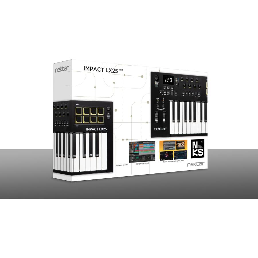 Nektar Impact LX25 mk3 ネクター 25鍵盤 USB MIDIキーボード