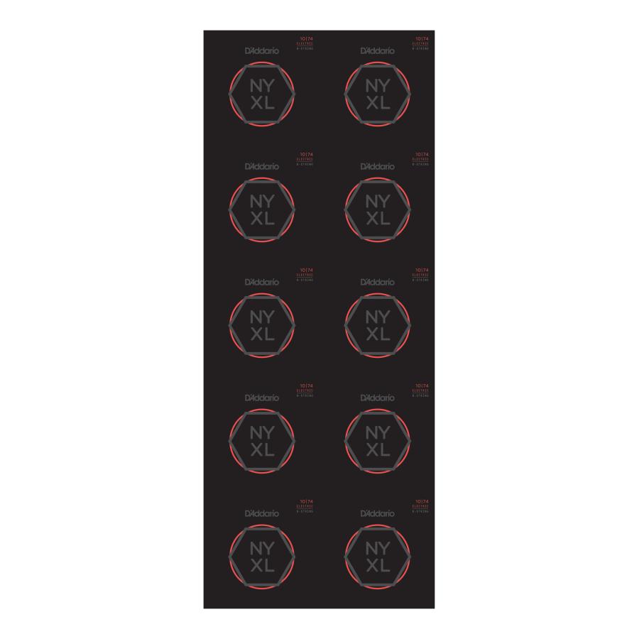 弦×10セット]D'Addario NYXL1074×10 8弦ギター用 Light Top / Heavy