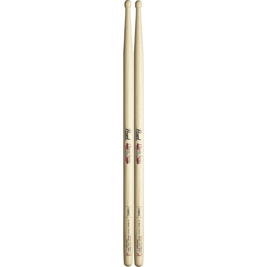[ドラムスティック×6ペア]Pearl 110HTC ヒッコリー ドラムスティック クリアラッカーフィニッシュ [14.5x398]_1