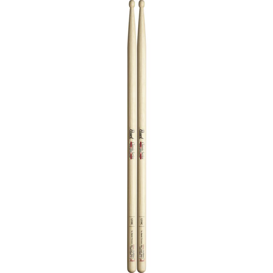 [ドラムスティック×6ペア]Pearl 121HC ヒッコリー ドラムスティック クリアラッカーフィニッシュ [13x393]_1