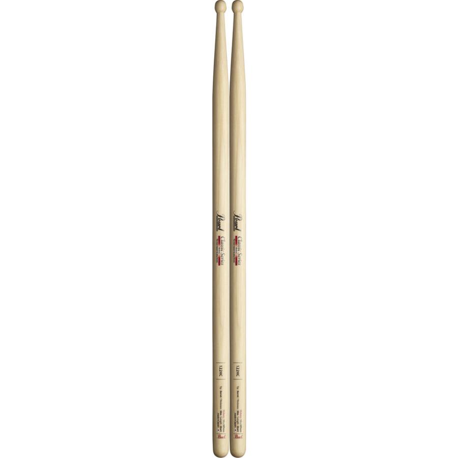[ドラムスティック×6ペア]Pearl 122HC ヒッコリー ドラムスティック クリアラッカーフィニッシュ [14x389]_1
